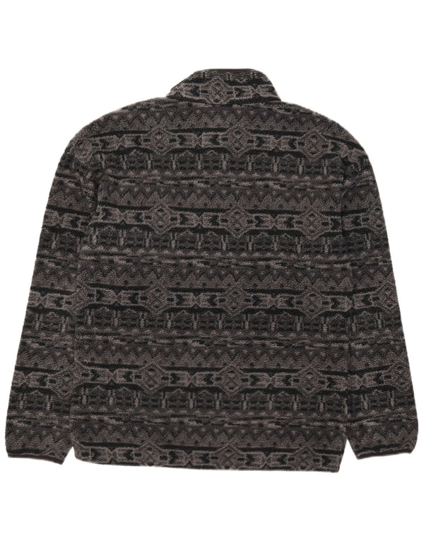 Columbia Jersey De Polar Con Cuello De Botón Para Hombre Poliéster Geométrico Gris Medio