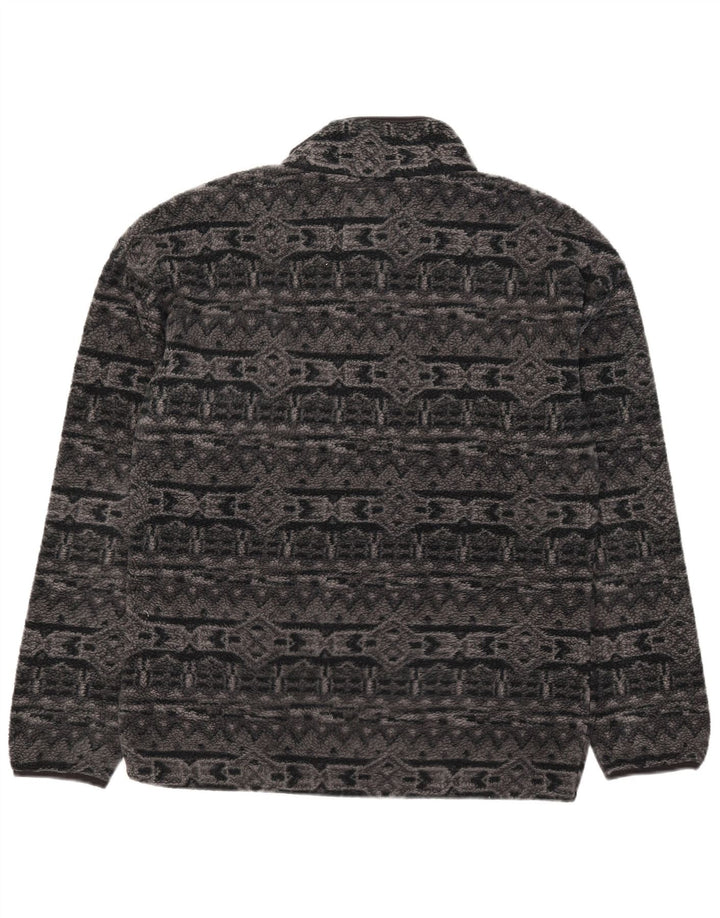 Columbia Jersey De Polar Con Cuello De Botón Para Hombre Poliéster Geométrico Gris Medio
