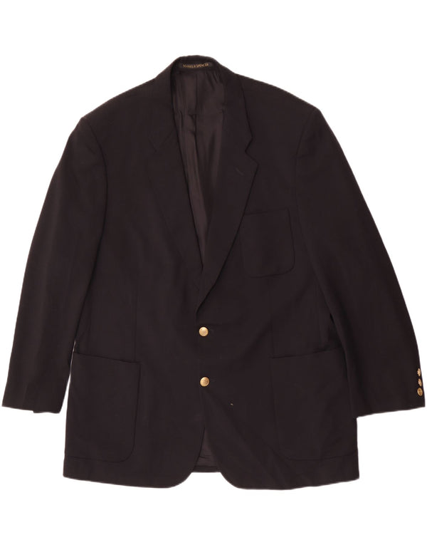 Marks & Spencer Chaqueta tipo blazer con 2 botones para hombre UK 46 XL Poliéster negro