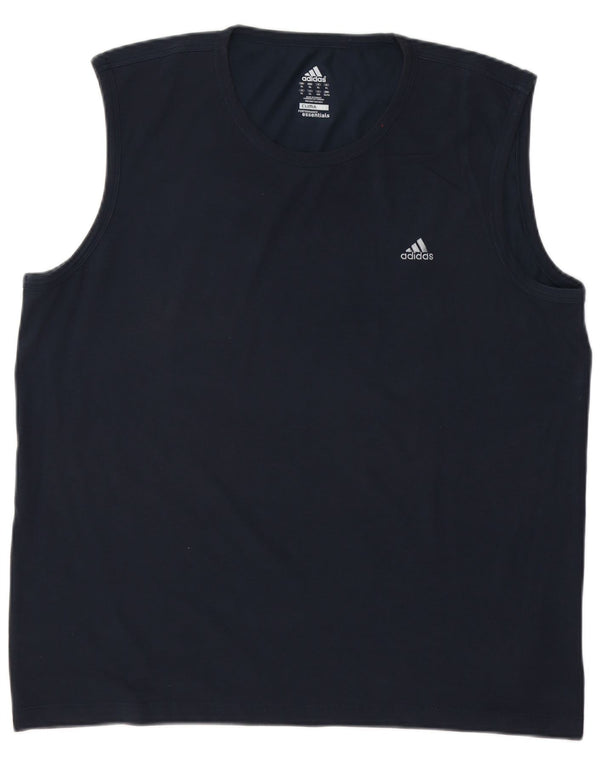 Adidas Hombre Clima 365 Chaleco Top XL Azul Marino Algodón