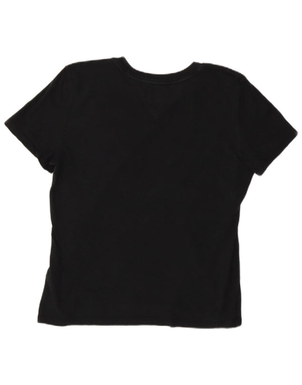 Tommy Hilfiger Camiseta para mujer Top UK 10 Small Black Cotton