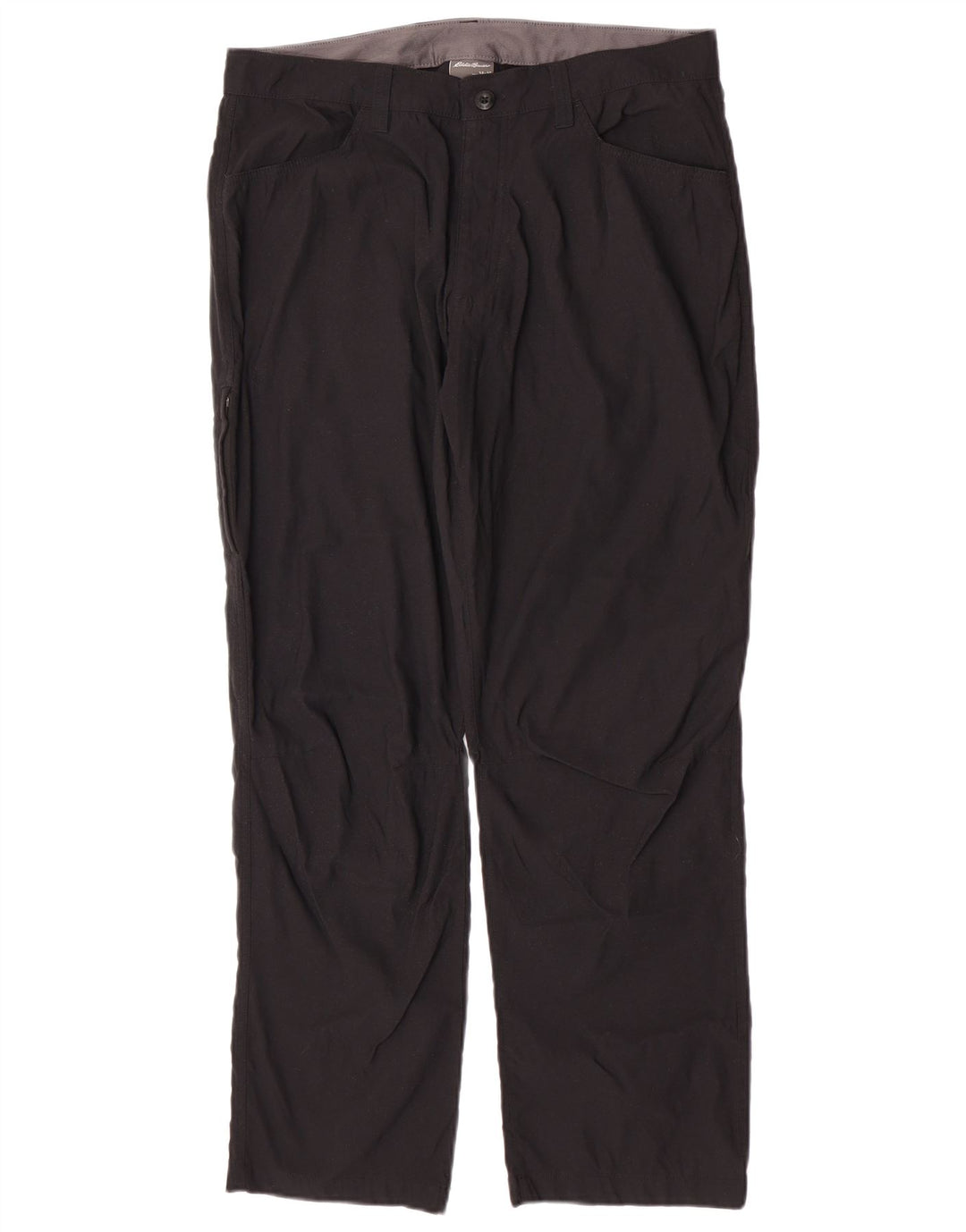 Eddie Bauer Pantalones cargo rectos para hombre W34 L30 Nylon negro
