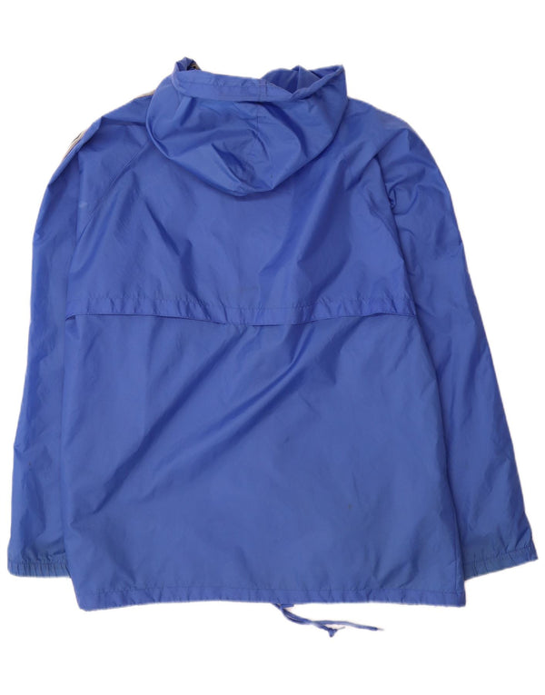 Champion Chaqueta impermeable con capucha y gráfico para hombre UK 40 Large Nylon color block azul