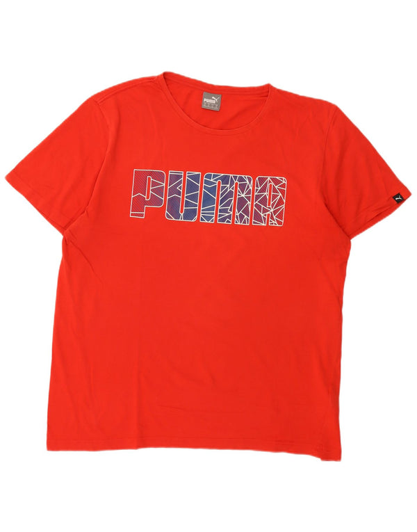 Puma Camiseta gráfica para hombre Top XL Algodón rojo