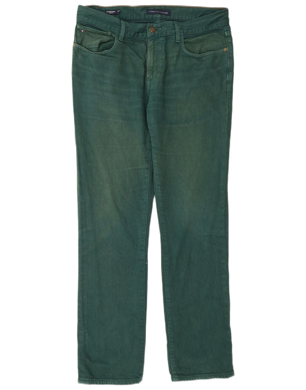 Tommy Hilfiger Vaqueros rectos Droite para hombre W33 L32 Algodón verde