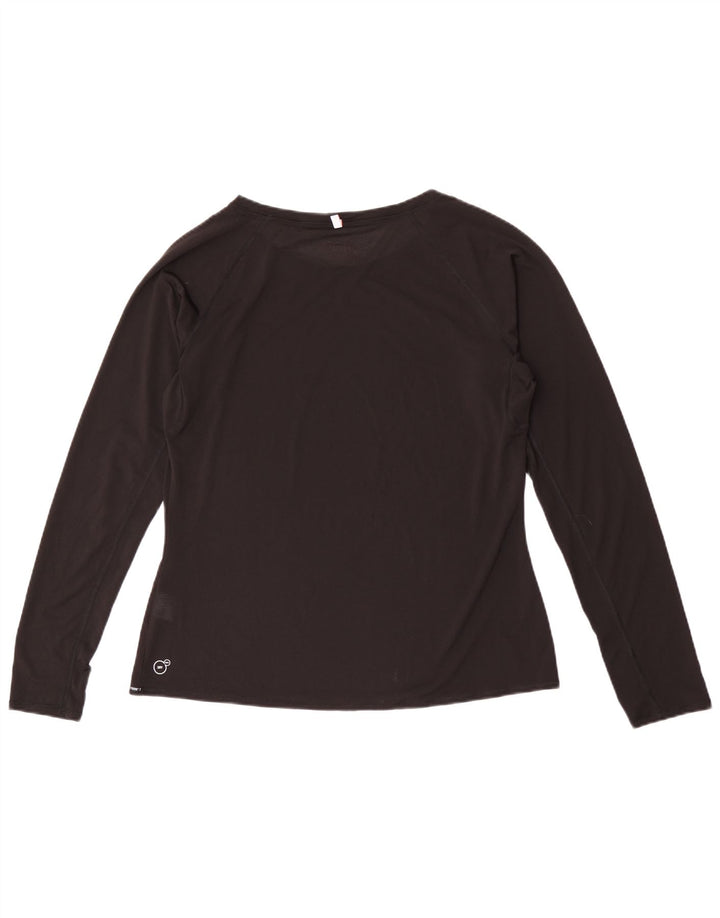 Puma - Camiseta de manga larga para mujer, talla 40, talla grande, poliéster negro
