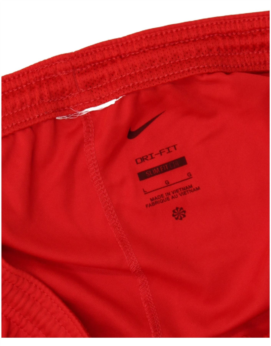 NIKE Pantalones cortos deportivos Dri Fit Slim Fit para hombre, talla grande, color rojo