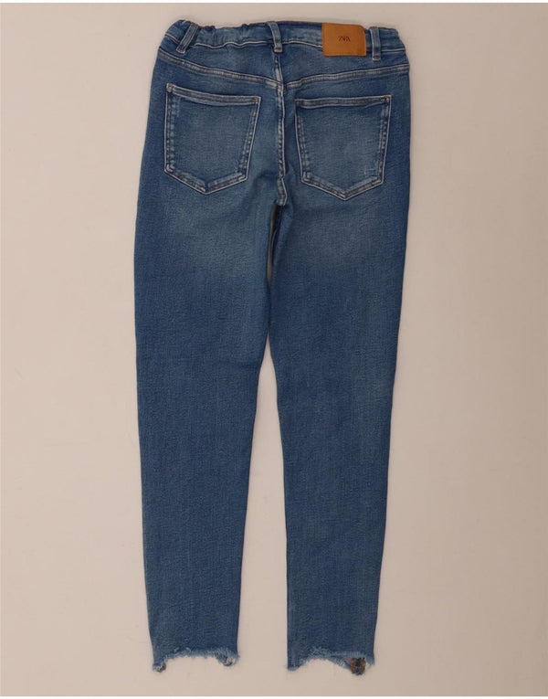 Zara Vaqueros Pitillo Desgastados Niña 13-14 Años W28 L26 Algodón Azul
