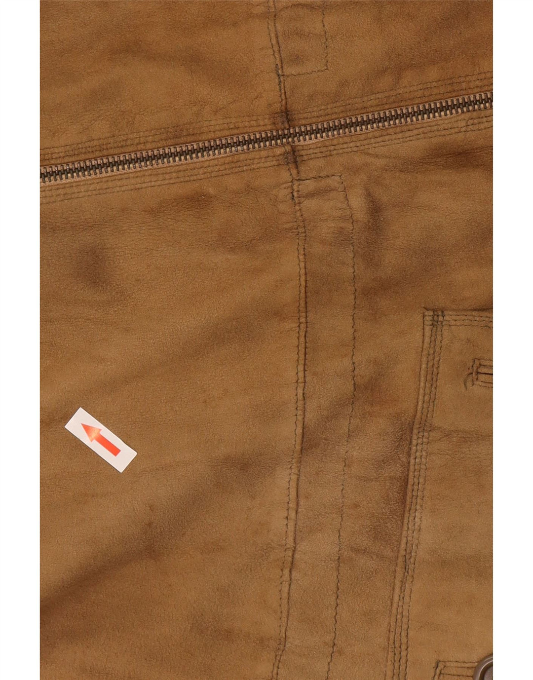 Vintage mujer ante abrigo Reino Unido 8 pequeño beige