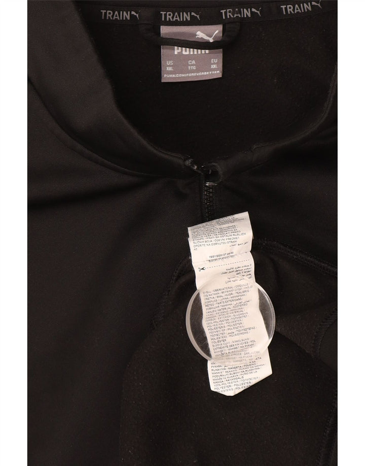 Puma Mens Graphic Chándal Top Chaqueta 2XL Negro Poliéster