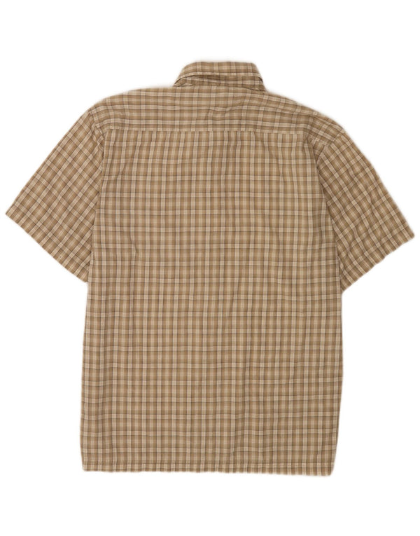 Columbia Camisa De Manga Corta De Corte Regular Para Hombre Algodón A Cuadros Beige Medio