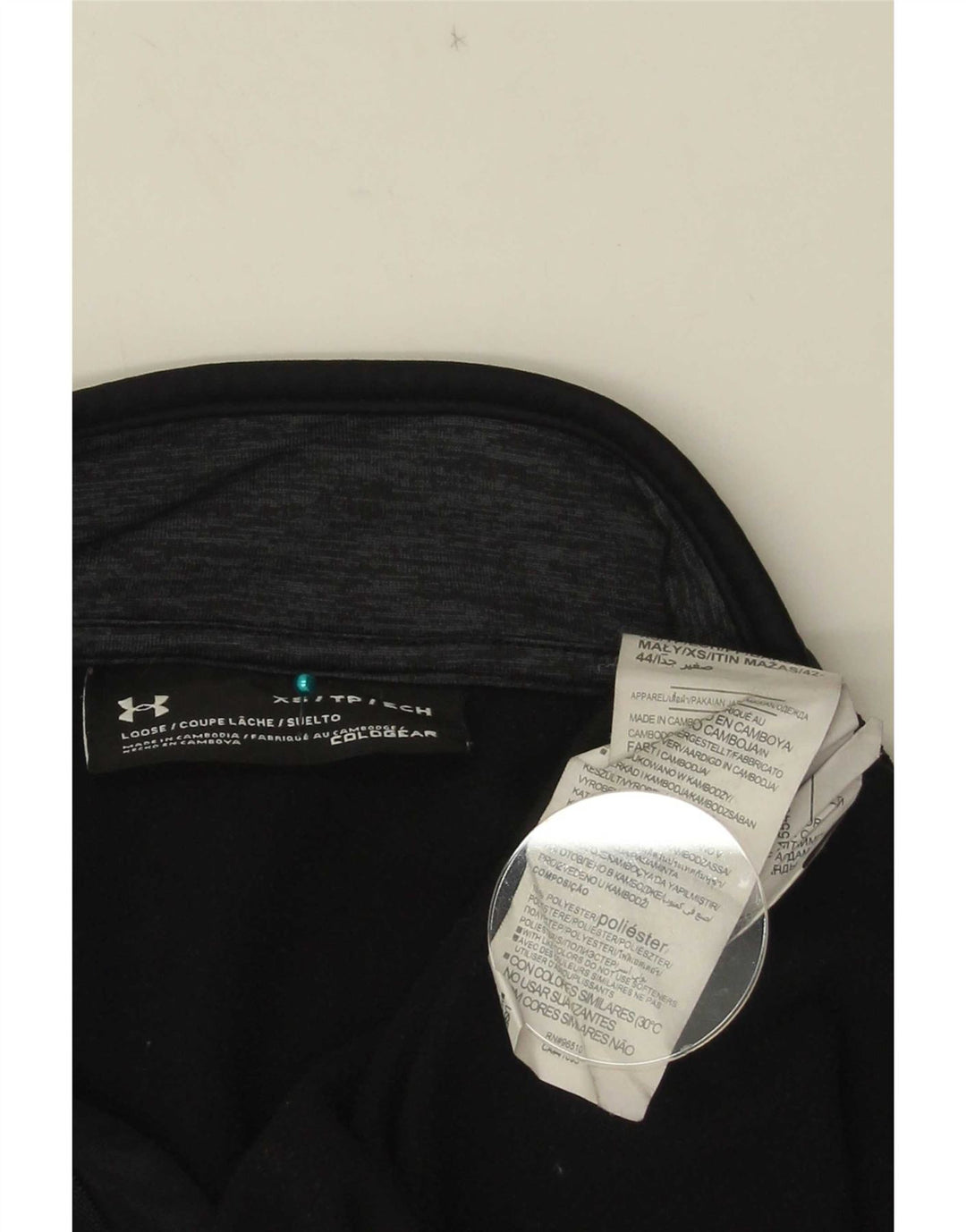 Under Armour Sudadera con cuello y cremallera Cold Gear para hombre Jersey XS Poliéster negro