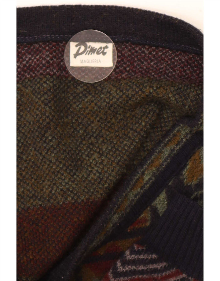 Pimet Cárdigan Hombre XL Lana Geométrica Multicolor