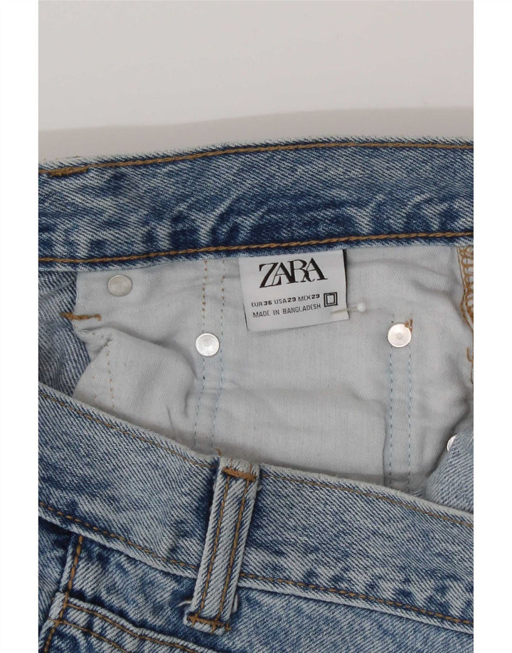 Zara Vaqueros Rectos Mujer EU 36 XS W29 L25 Azul