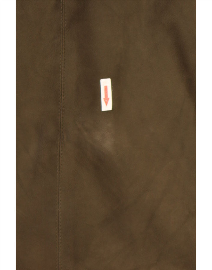 Talenti Abrigo de cuero para mujer UK 40 XL Cuero caqui