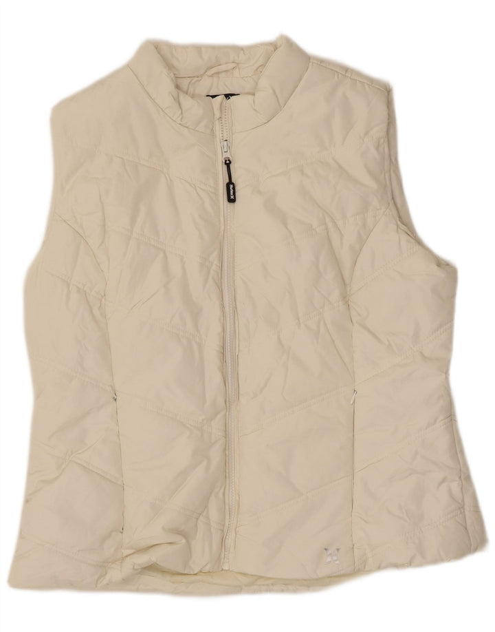 Hurley Chaleco acolchado para mujer UK 18 XL Poliéster blanco roto