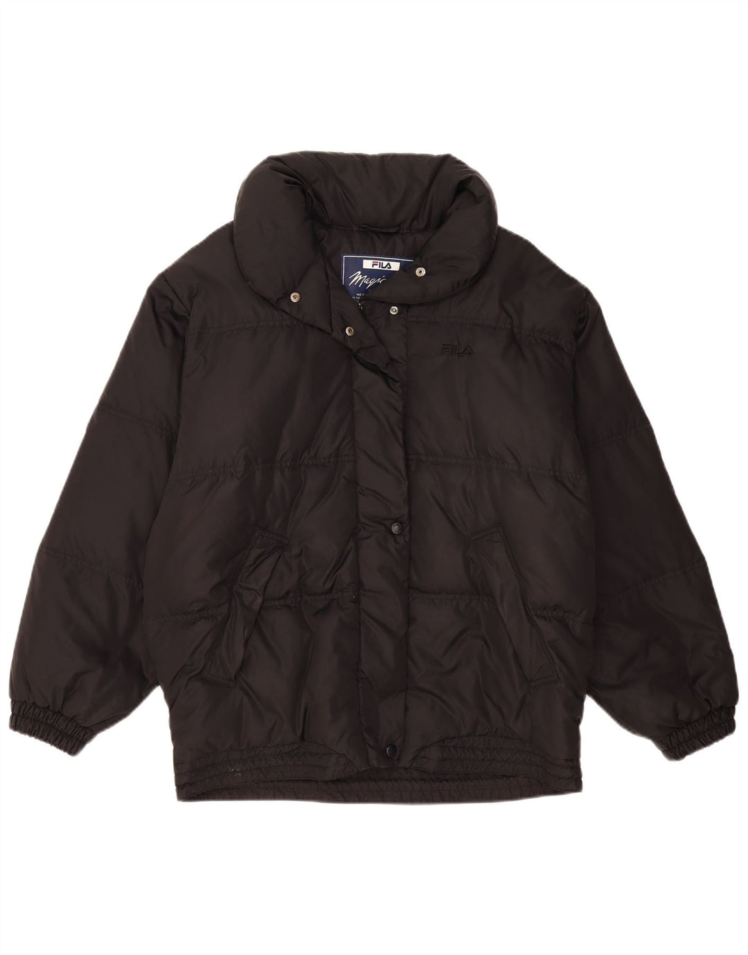 Fila Mujer Magic Line Chaqueta Acolchada Extragrande IT 44 Mediana Poliamida Negra