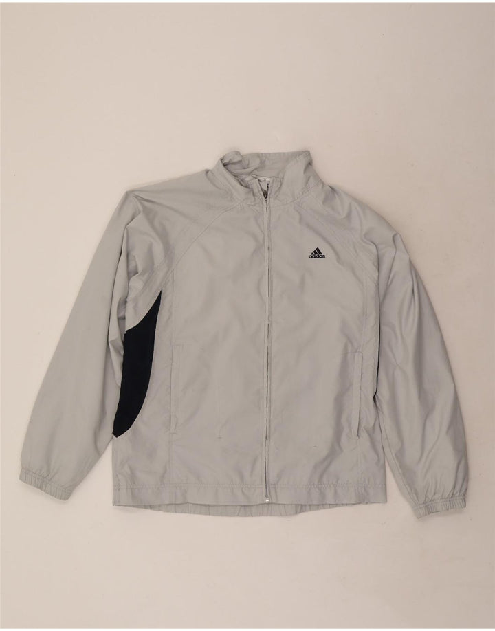 Adidas - Chaqueta de chándal para hombre, talla 40/42, color gris medio, poliéster