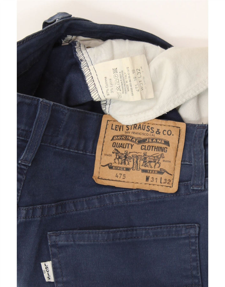 LEVI'S Vaqueros Rectos Mujer W31 L27 Azul Marino Algodón