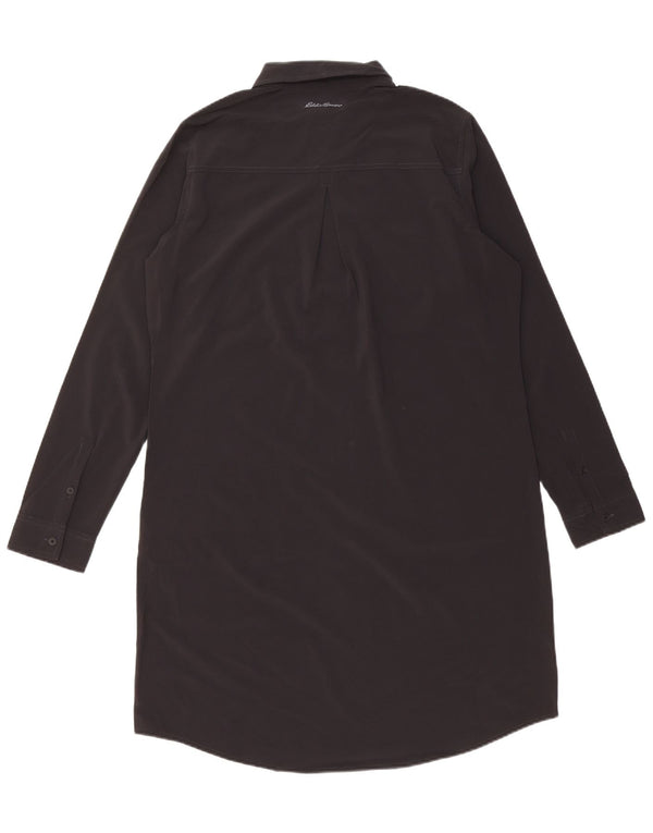 Eddie Bauer Vestido recto de manga larga para mujer UK 46 Grande Poliéster negro