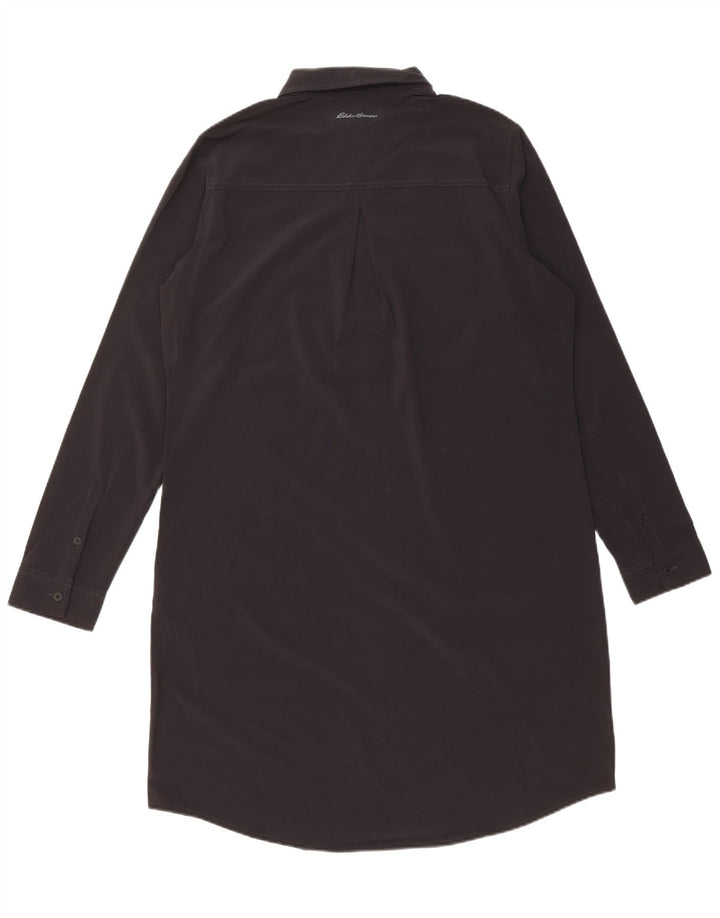 Eddie Bauer Vestido recto de manga larga para mujer UK 46 Grande Poliéster negro