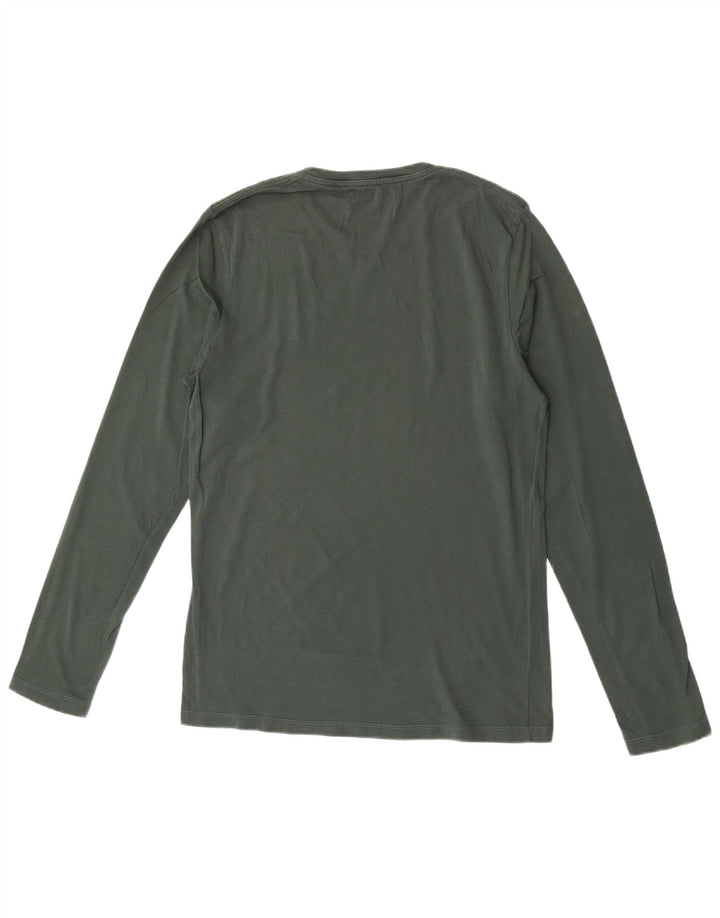 Rifle Hombre Top Manga Larga Pequeño Algodón Verde