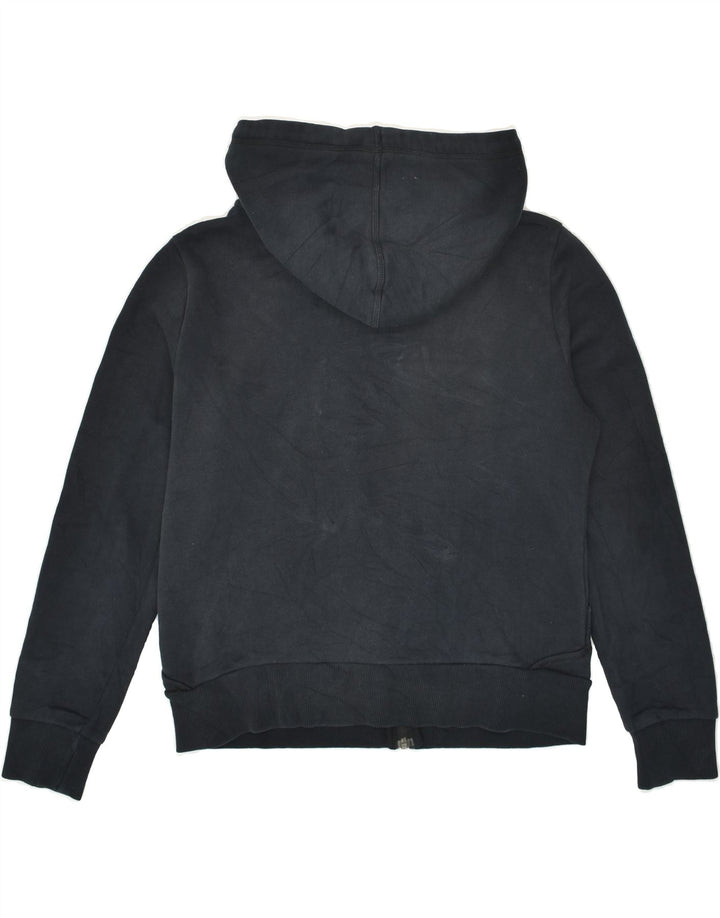 PUMA Womens Zip Hoodie Sweater UK 14 Medium Black Cotton | Vintage Puma | Thrift | Second-Hand Puma | Used Clothing | Messina Hembry 