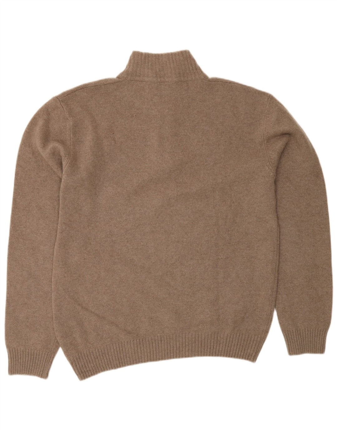 Oscar Et Louise Jersey De Cuello Con Cremallera Para Hombre De Lana Beige Medio