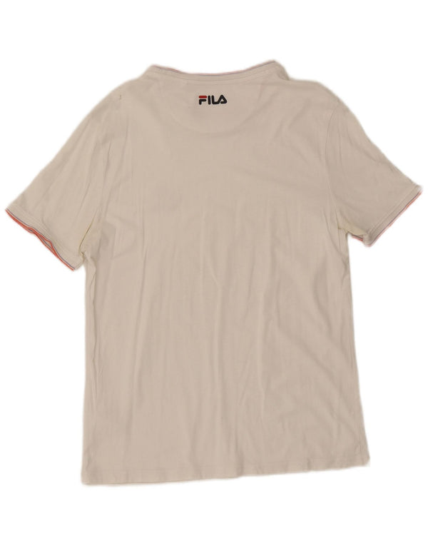 Fila Camiseta Hombre Top Small Blanco Rayas Algodón