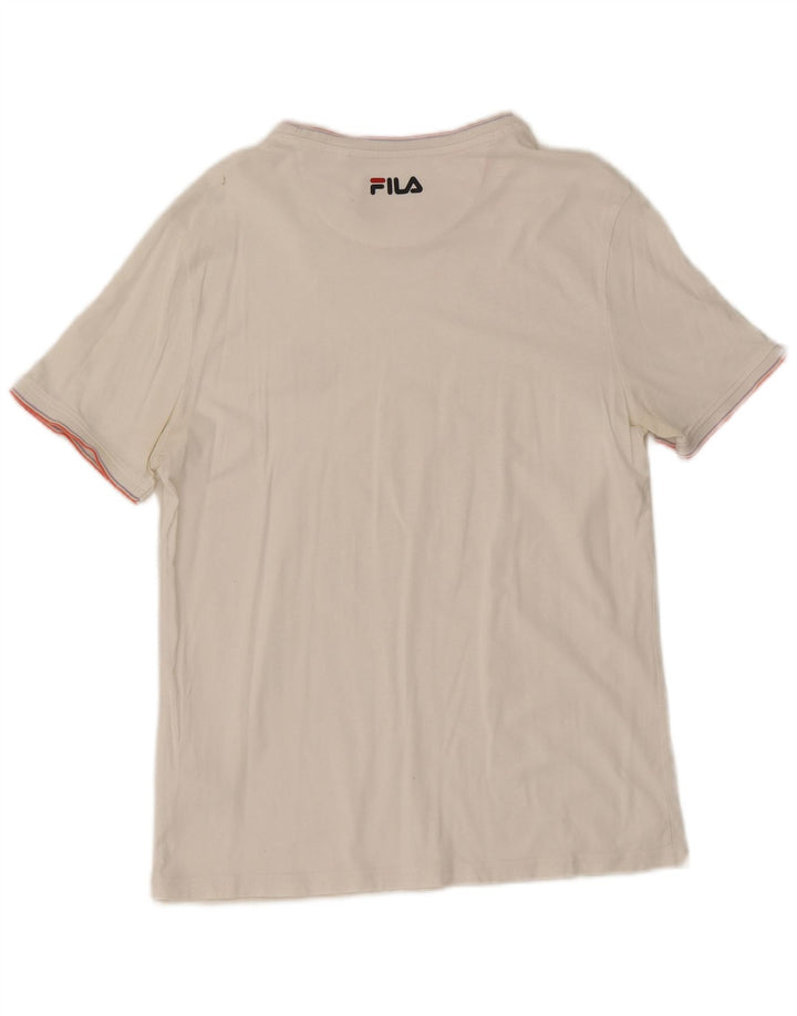 Fila Camiseta Hombre Top Small Blanco Rayas Algodón