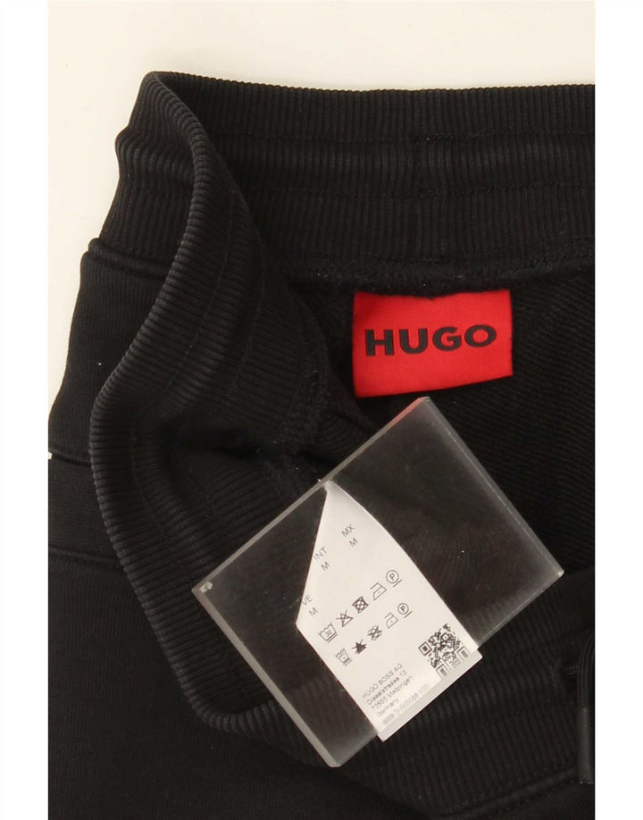 Pantalones Cortos Deportivos Hugo Boss Hombre Algodón Negro Mediano
