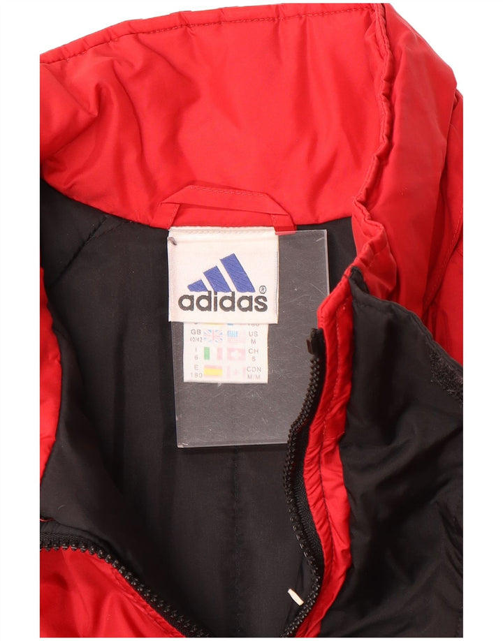 ADIDAS Abrigo acolchado holgado para hombre UK 40/42 Medium Black Colourblock