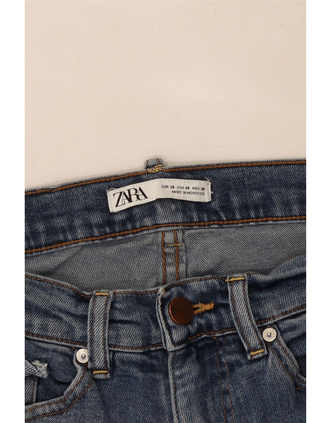 ZARA Vaqueros Slim para Hombre EU 38 Small W30 L30 Azul