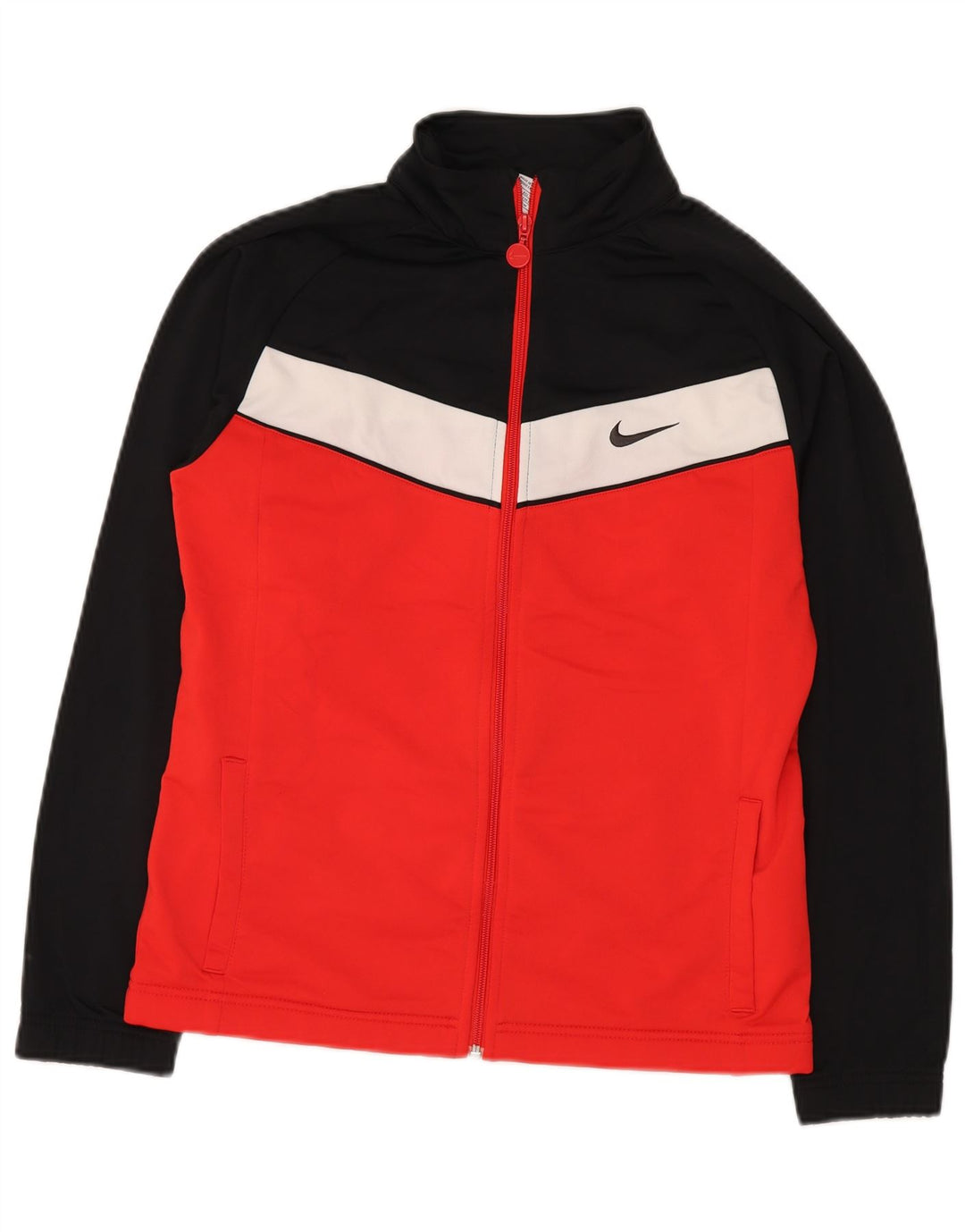 NIKE Chaqueta de chándal para niños 13-14 años XL Rojo Colorblock Poliéster