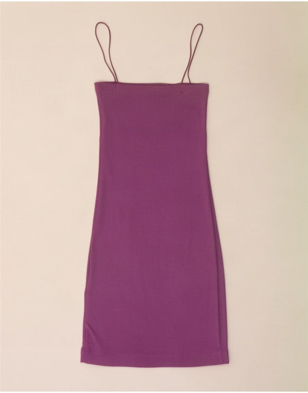 Zara Mujer Vestido Slip Reino Unido 10 Pequeño Púrpura