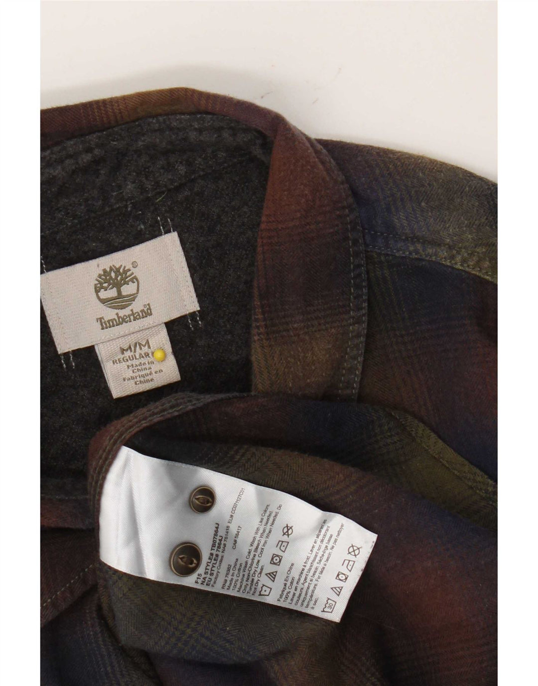 Timberland Camisa de franela de ajuste regular para hombre Algodón a cuadros multicolor mediano
