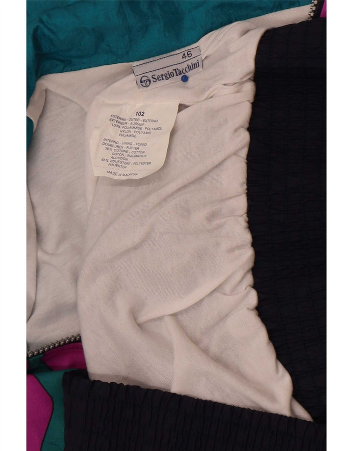 Sergio Tacchini Chaqueta de chándal para hombre IT 46 Small Azul marino Colorblock
