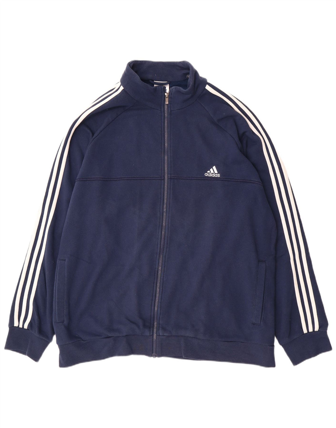 ADIDAS Mens Climalite Chándal Top Chaqueta UK 52/54 2XL Azul Marino Algodón