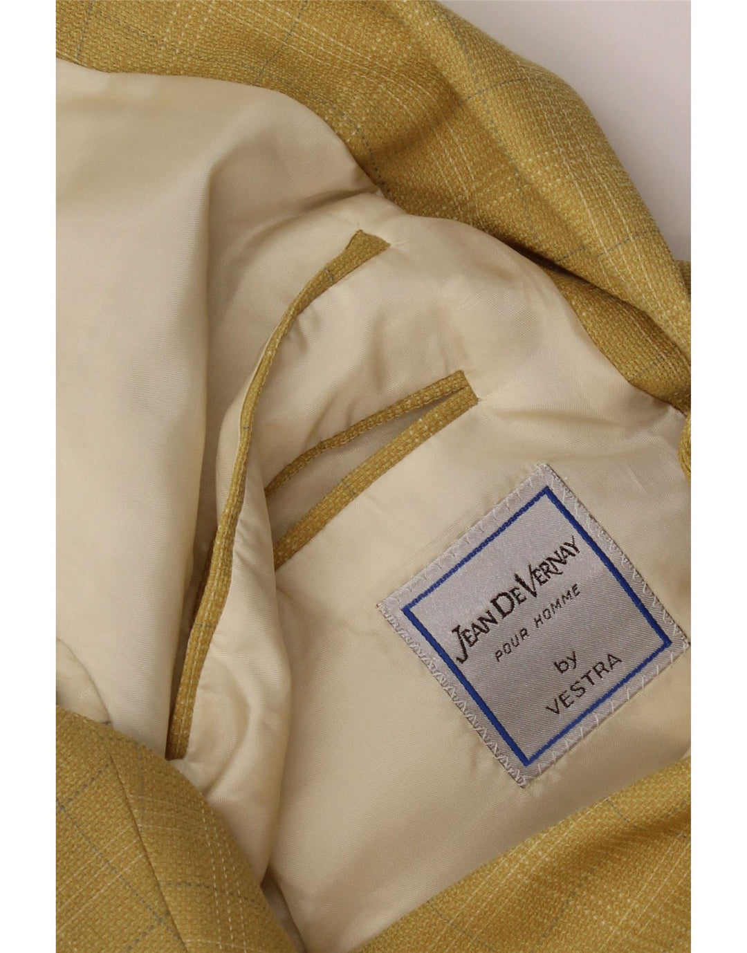 Vestra Chaqueta tipo blazer de 3 botones para hombre UK 38 Medium Yellow Check