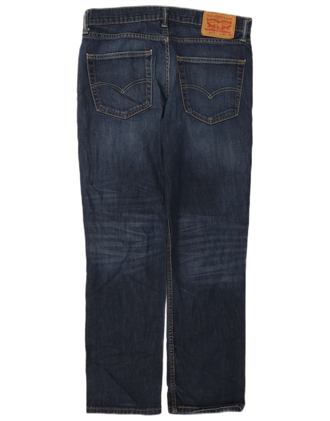 Levi's Hombre 511 Slim Jeans W33 L30 Algodón Azul Marino