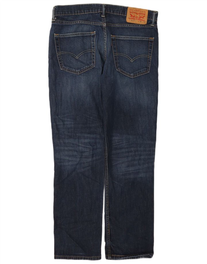 Levi's Hombre 511 Slim Jeans W33 L30 Algodón Azul Marino