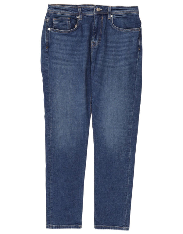 Zara Mens Slim Jeans EU 42 Large W32 L29 Algodón Azul