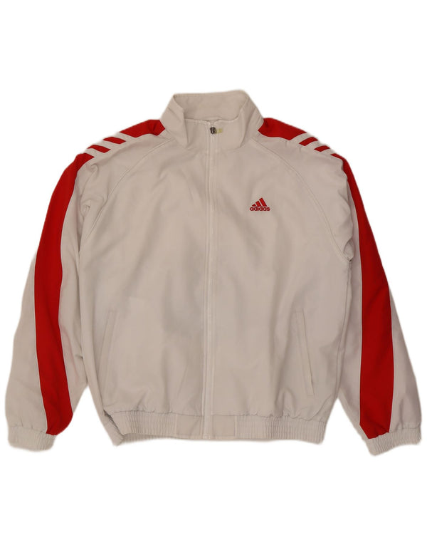 Adidas - Chaqueta de chándal para hombre, talla 44/46, poliéster, color blanco