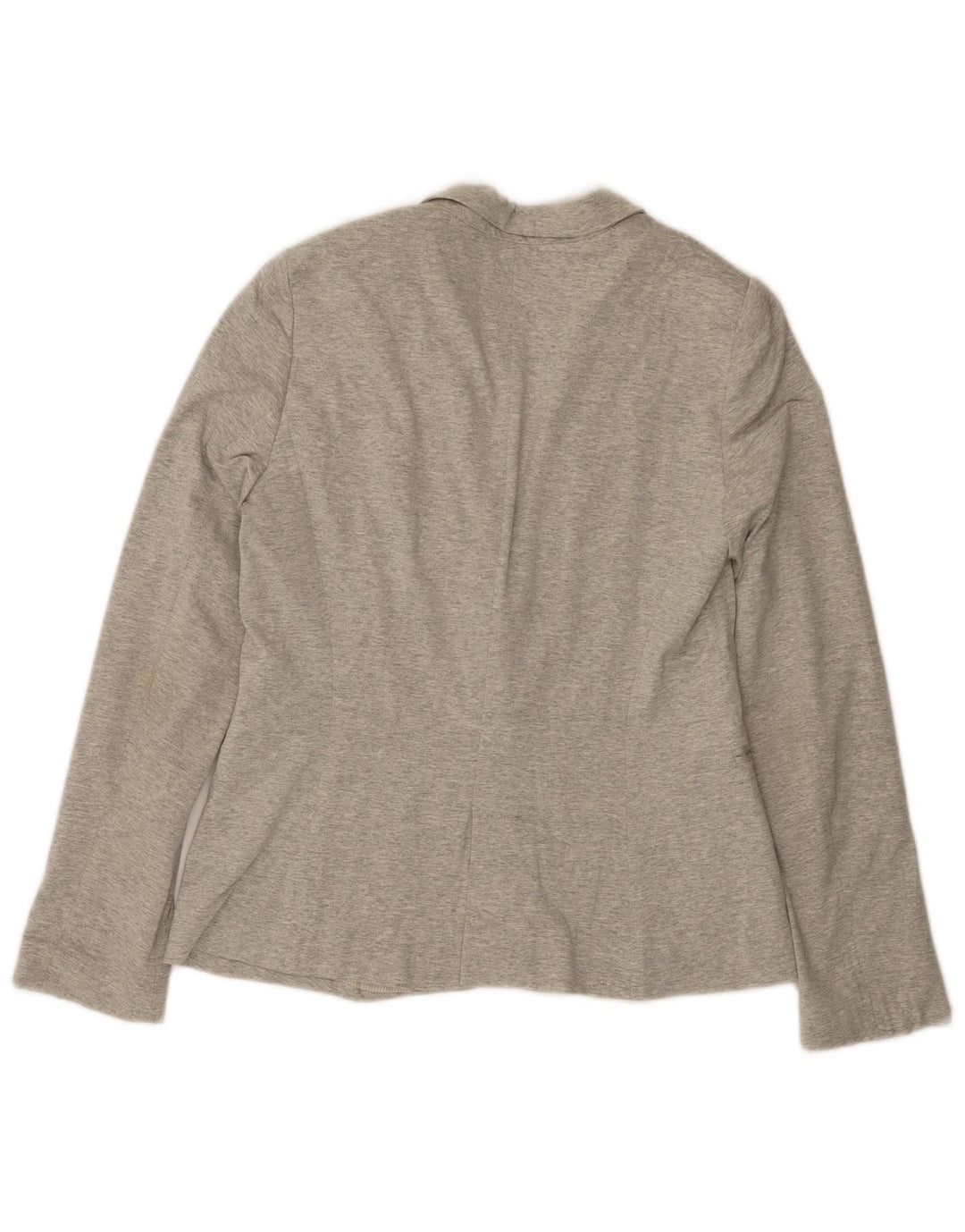 Zara Chaqueta Blazer De 1 Botón para Mujer Reino Unido 44 Grande Algodón Moteado Gris
