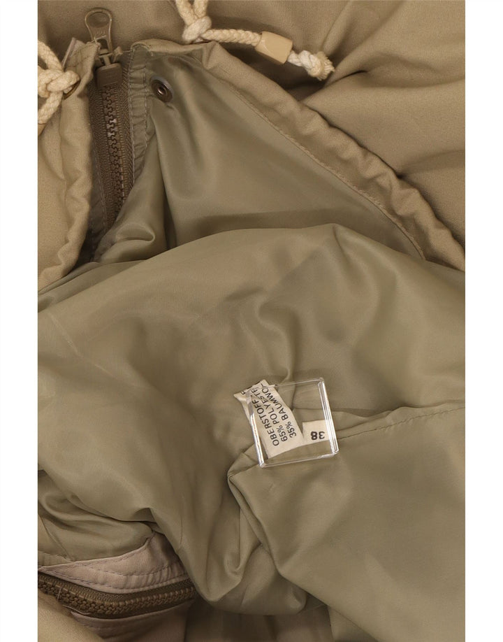VINTAGE Womens Windbreaker Jacket EU 38 Medium Khaki Polyester Vintage Vintage and Second-Hand Vintage from Messina Hembry 