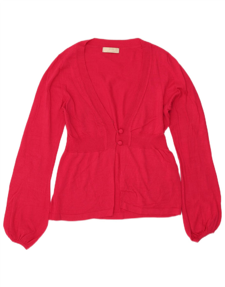Marks & Spencer Suéter tipo cárdigan para mujer UK 8 Small Viscosa rosa
