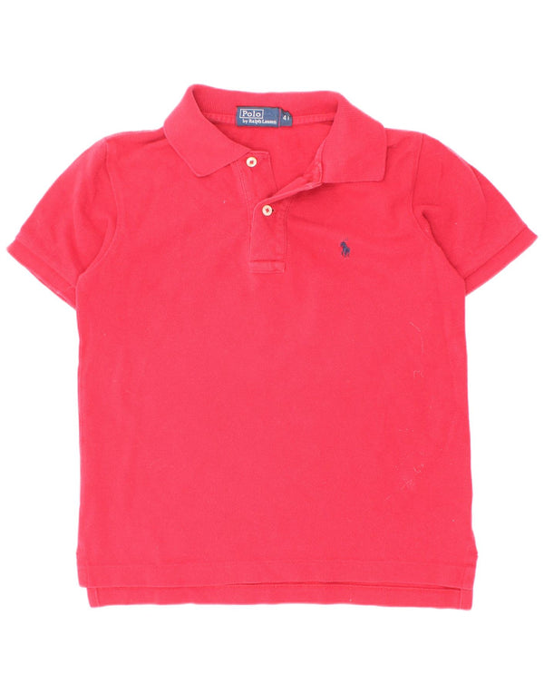 Polo Ralph Lauren Boys Shirt 3-4 Years Red Cotton