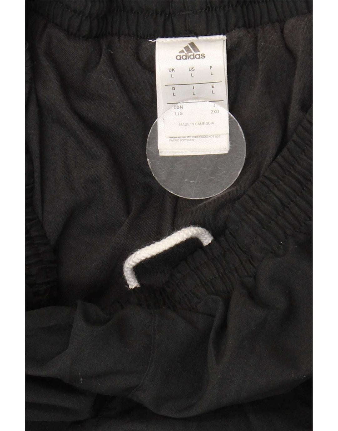 Adidas Hombre Pantalones De Chándal Joggers Grande Negro Poliéster