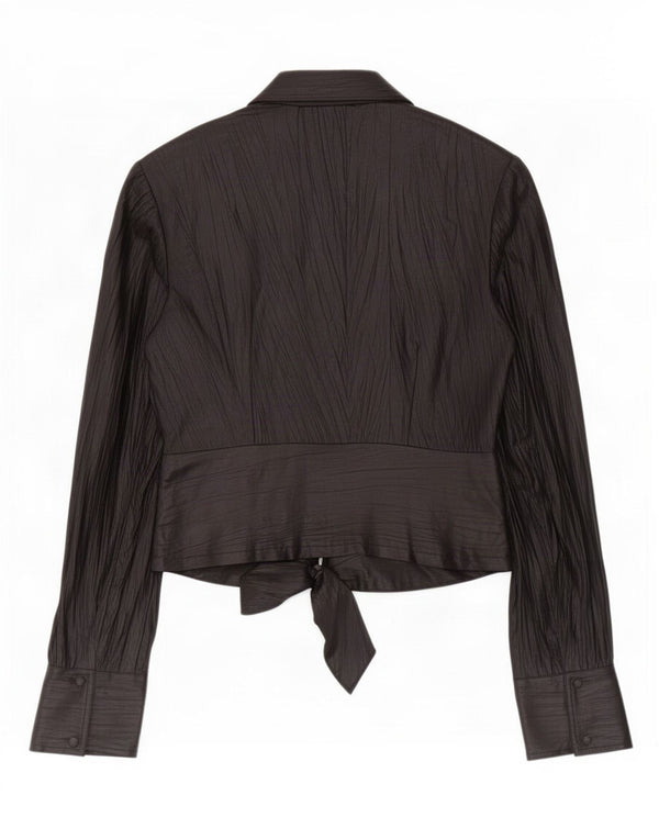 Joseph Ribkoff Blusa camisera con cremallera completa para mujer UK 44 Grande Poliéster negro