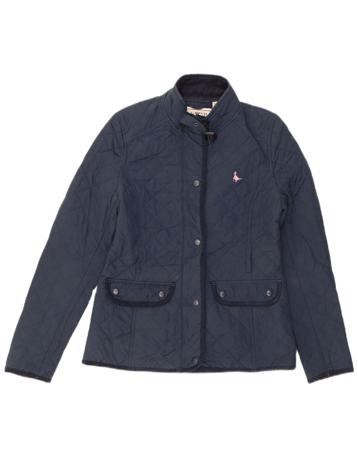 Jack Wills Chaqueta acolchada para mujer UK 10 Small Poliéster azul marino